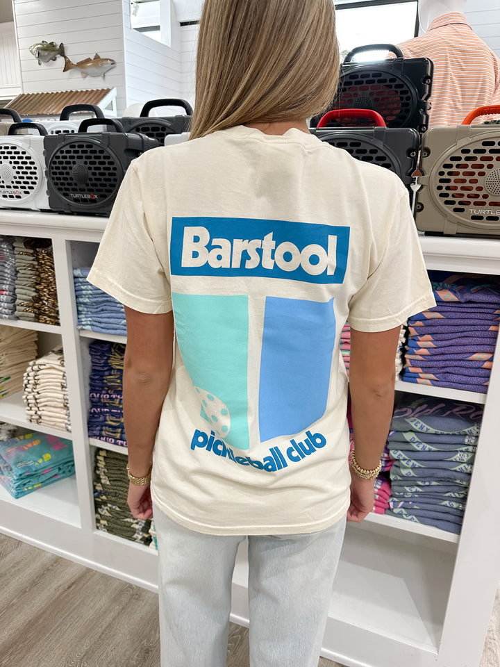 Barstool Retro Pickleball Club S/S Pocket T-Shirt - Ivory