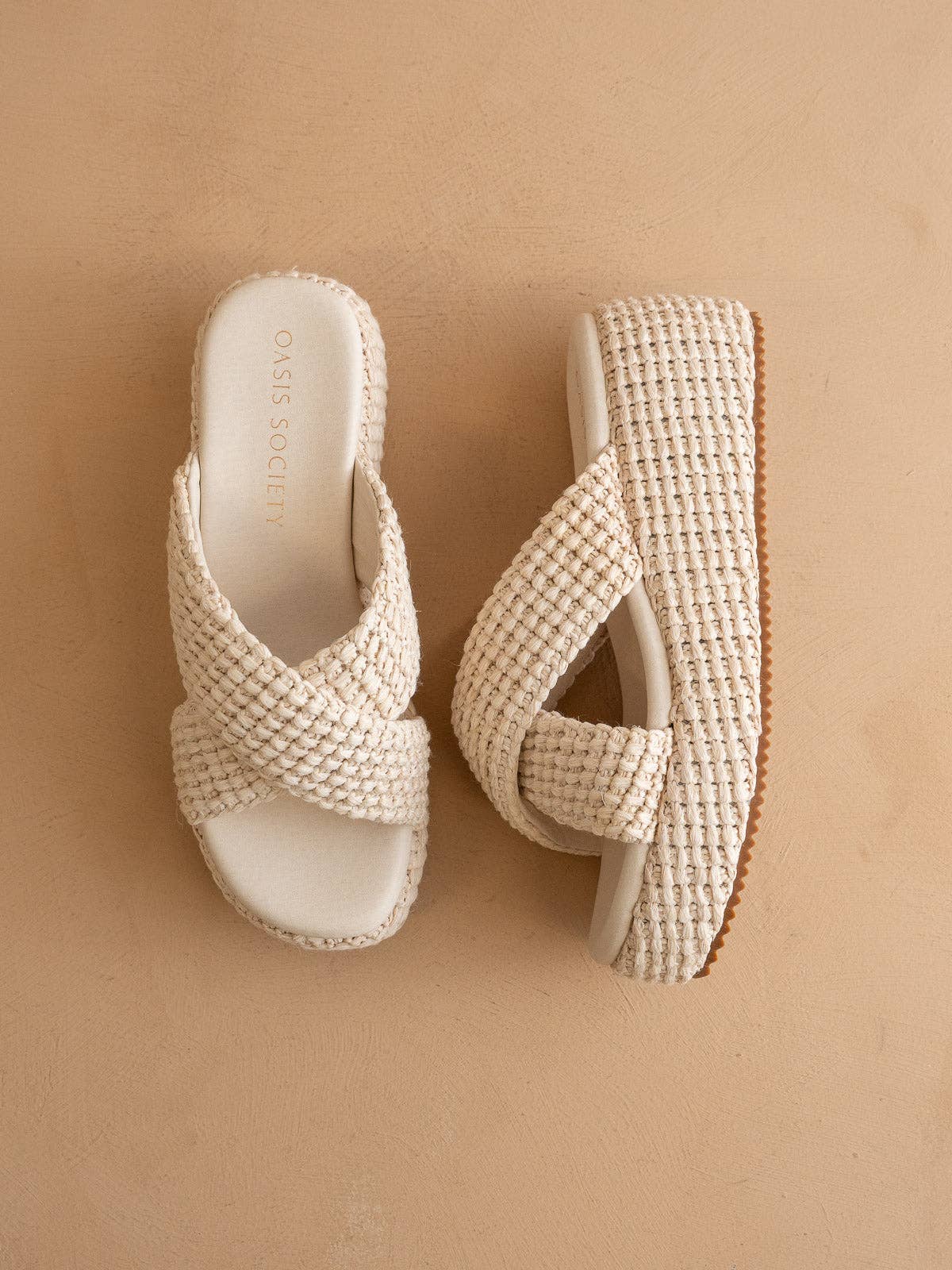 Fresno Raffia Platform Sandal - Ivory