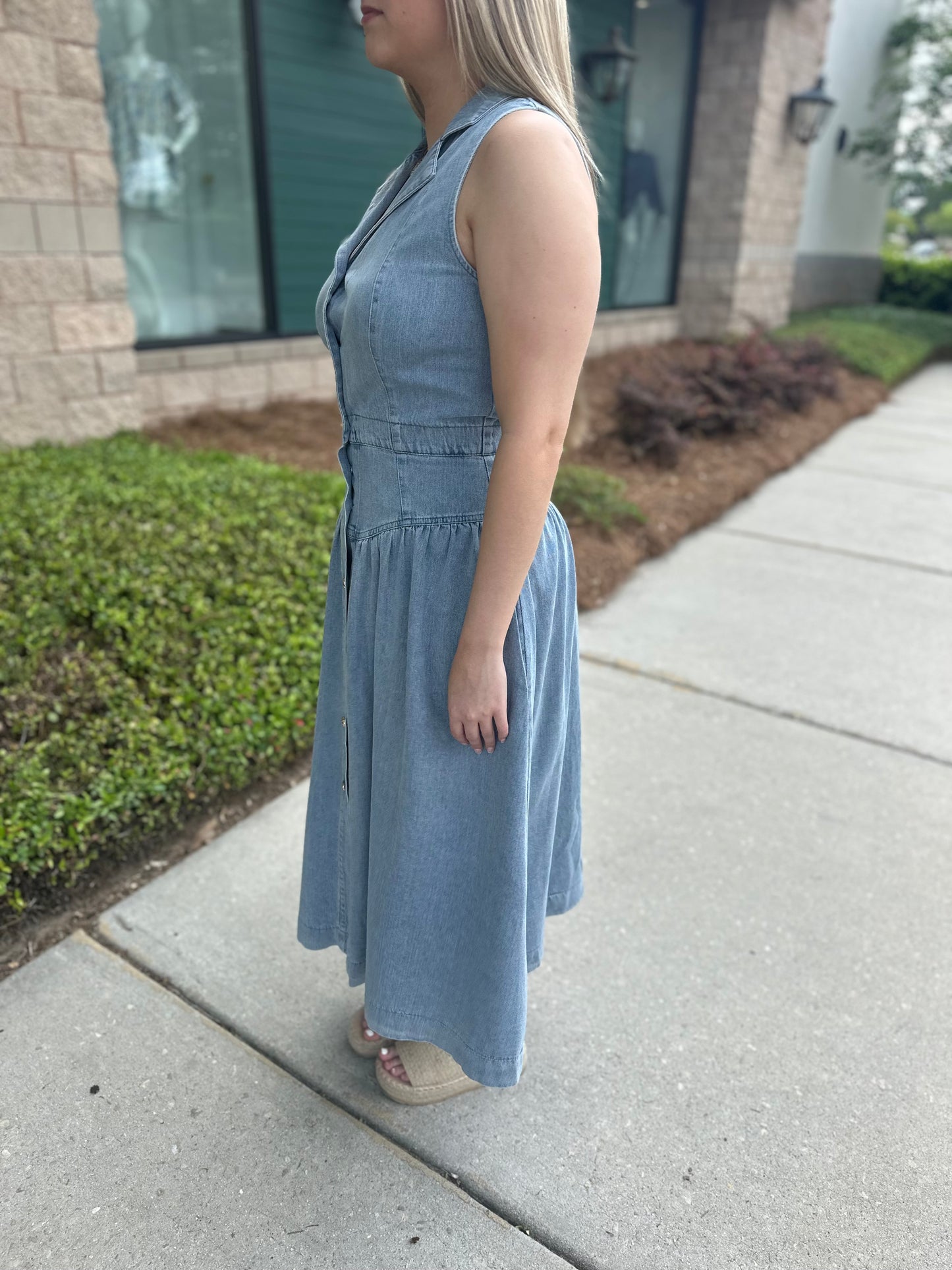 Saylor Denim Maxi Dress