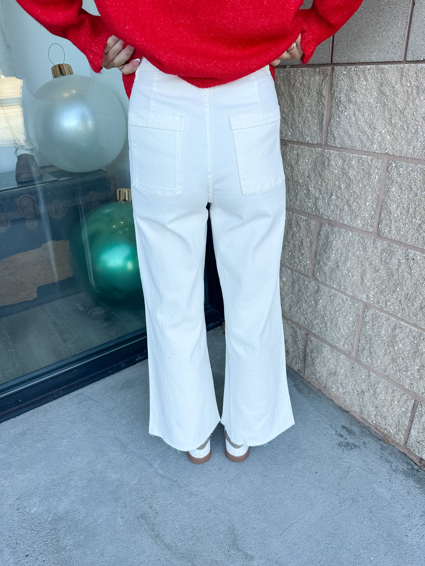 AW Wide Leg Jeans - White