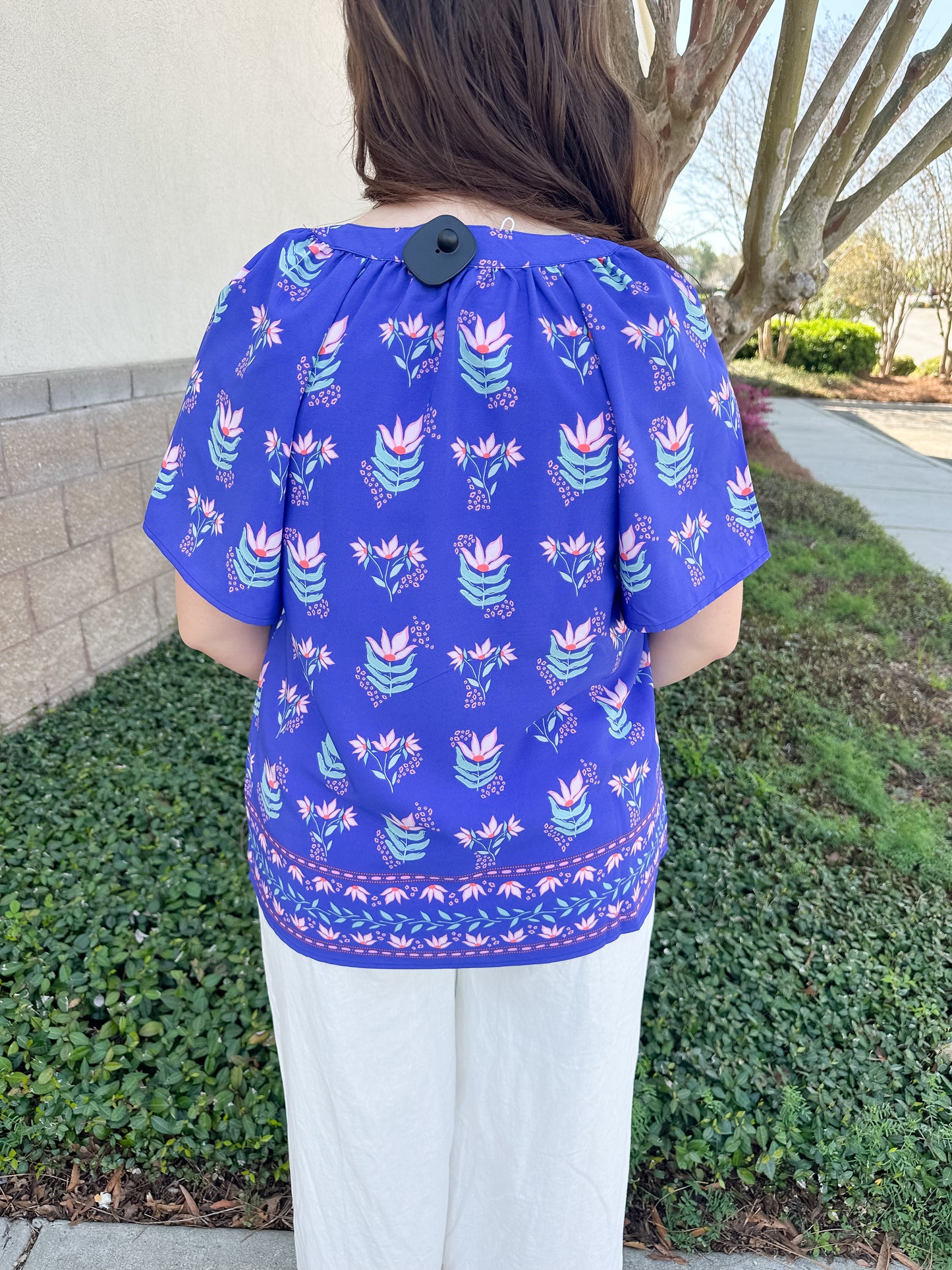 Lori Top - Petal Keepsake Blue