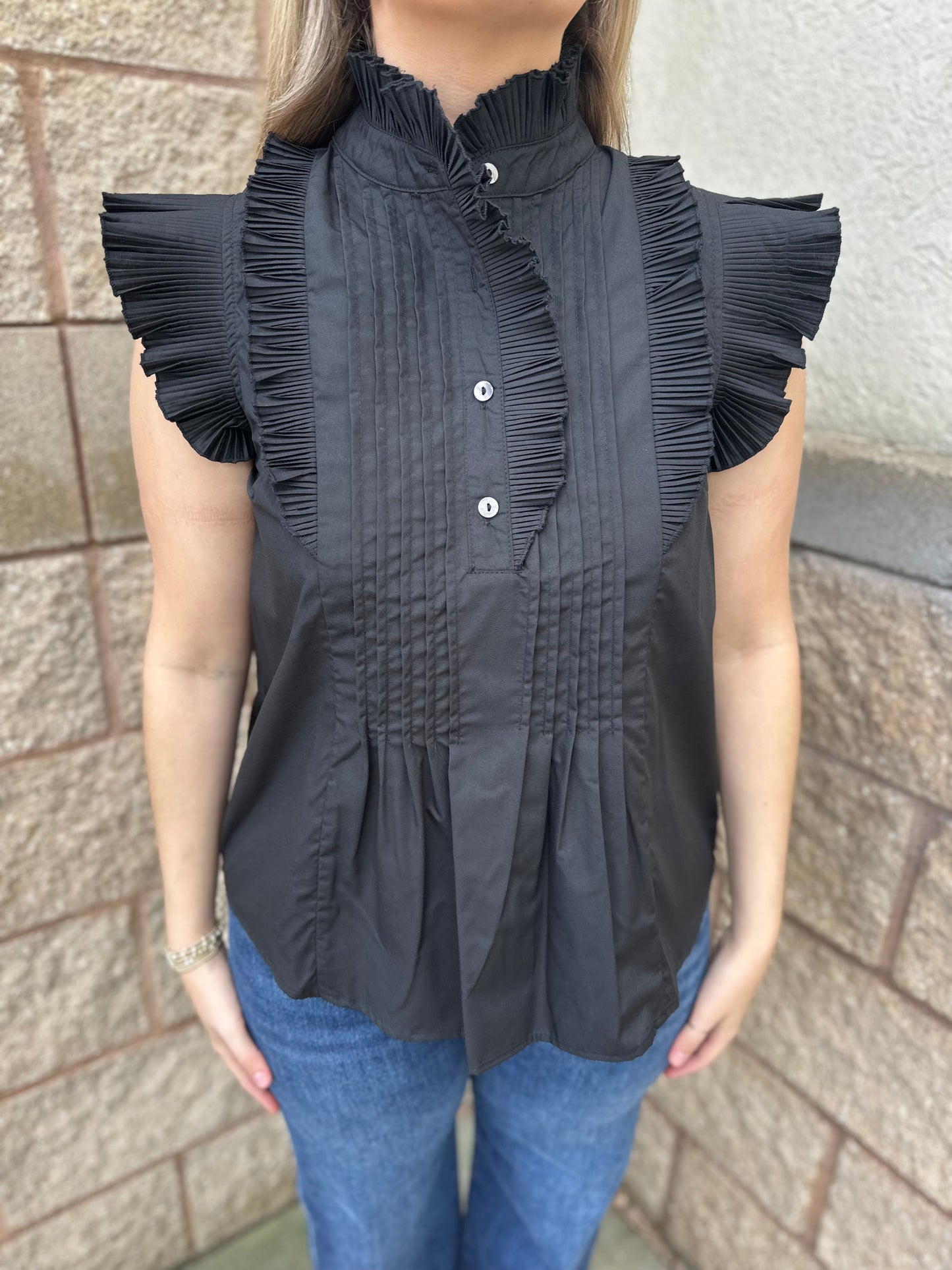 Victorian Ruffled Down Blouse