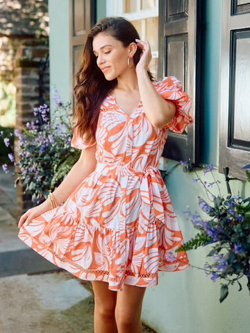 Addison Dress - Sail Away Coral