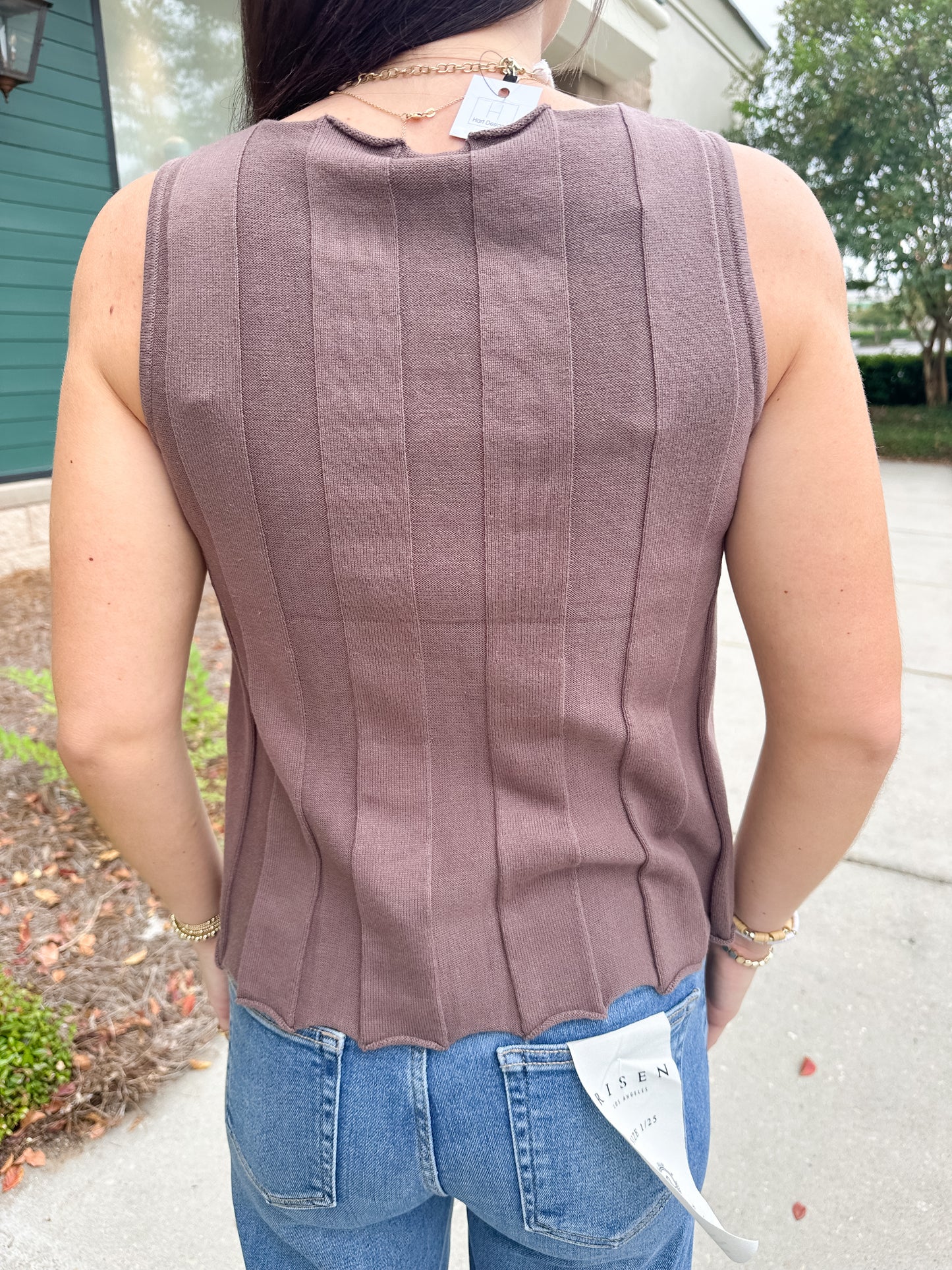 Indiana Ribbed Sweater Tank