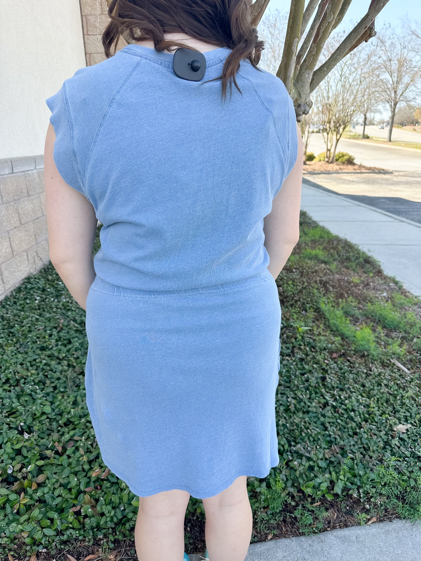 Kalani Jersey Mini Denim Dress