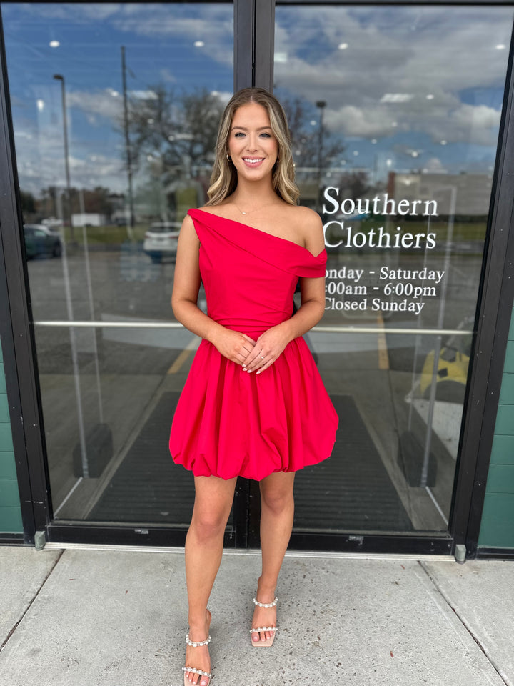 Scarlet Bubble Mini Dress
