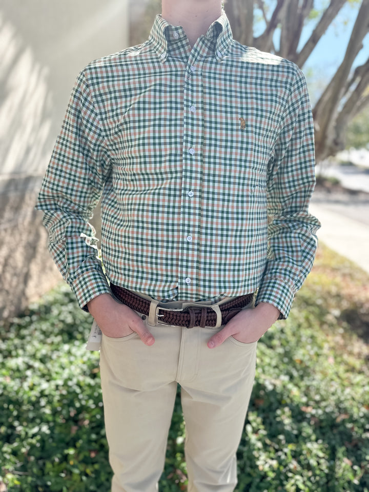 S. Casanova F25 Maxwell Check Button Down - Gentry