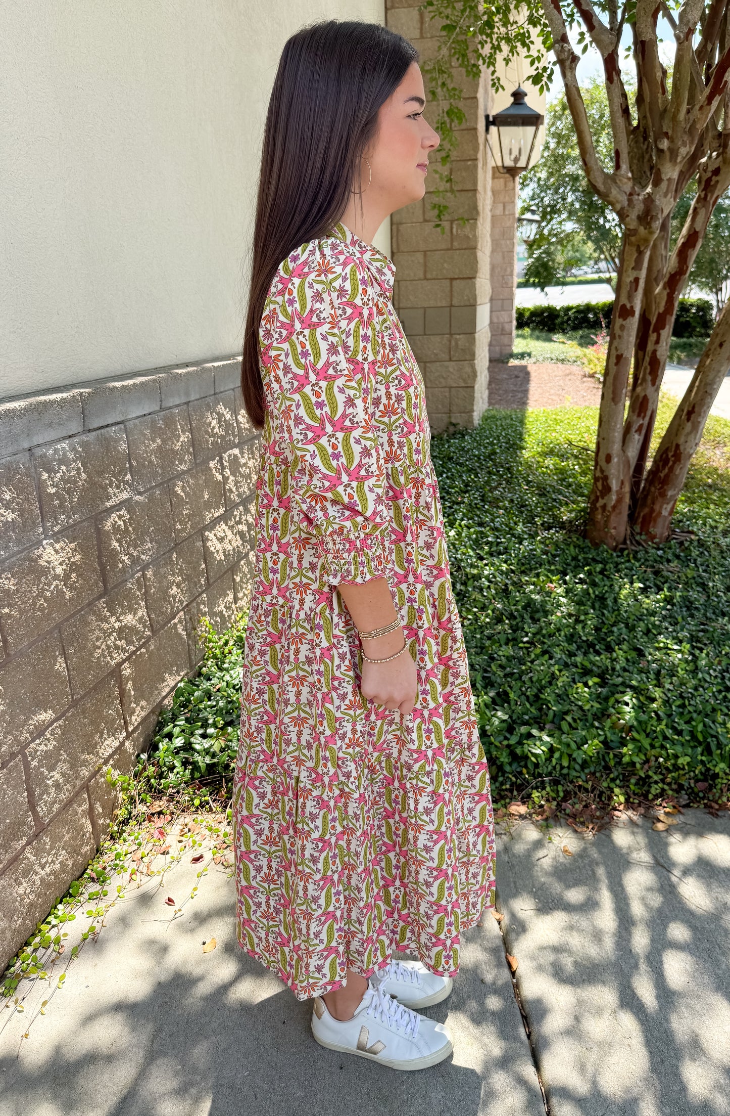 Eleanor Dress - Gossemar Wings Coral