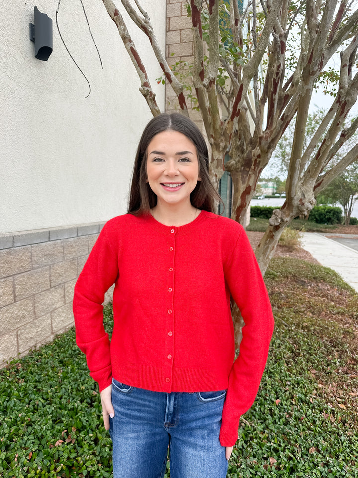 Medina Cardigan - Festive Red