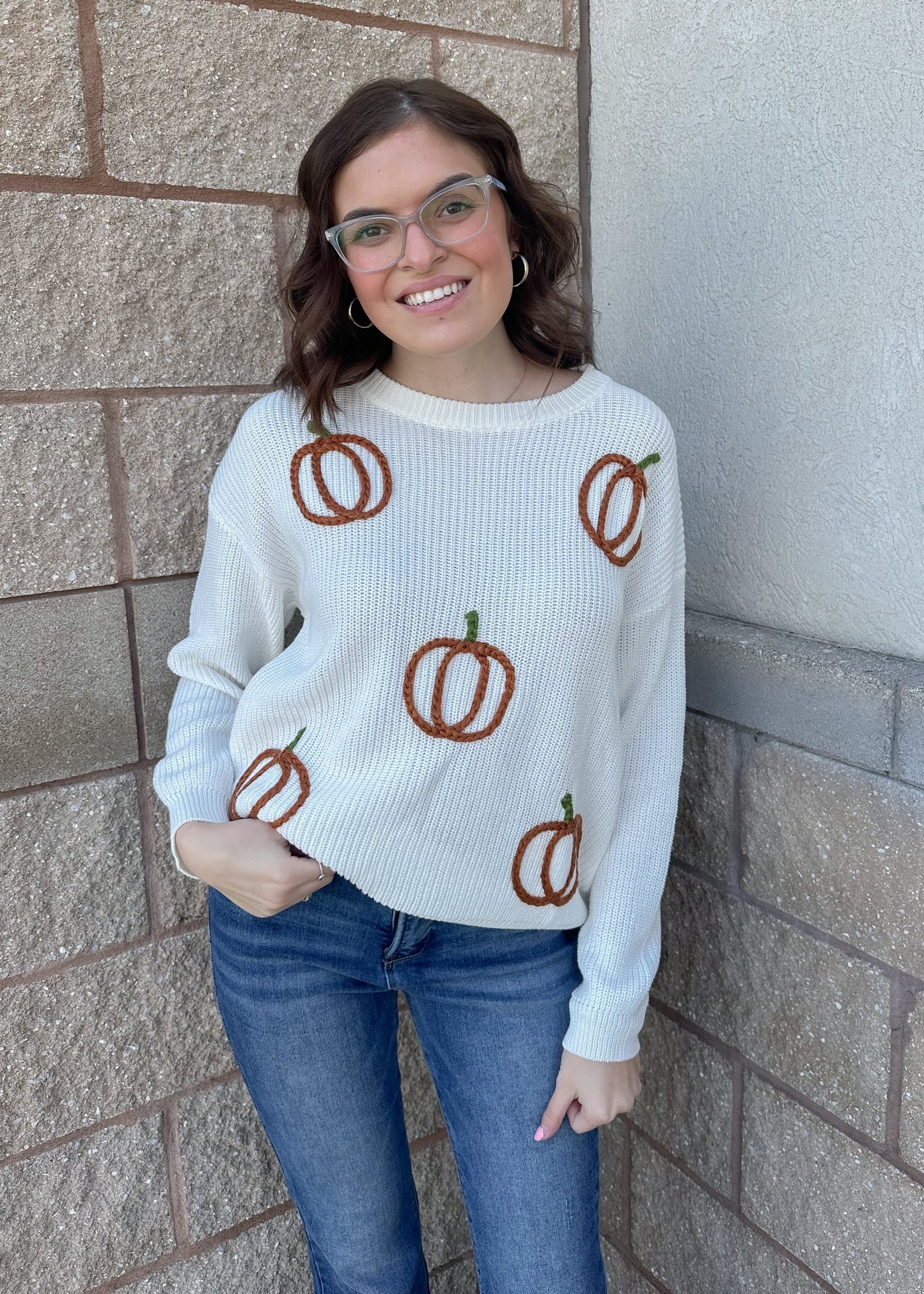 Simply Southern Knit Pumpkin Sweater