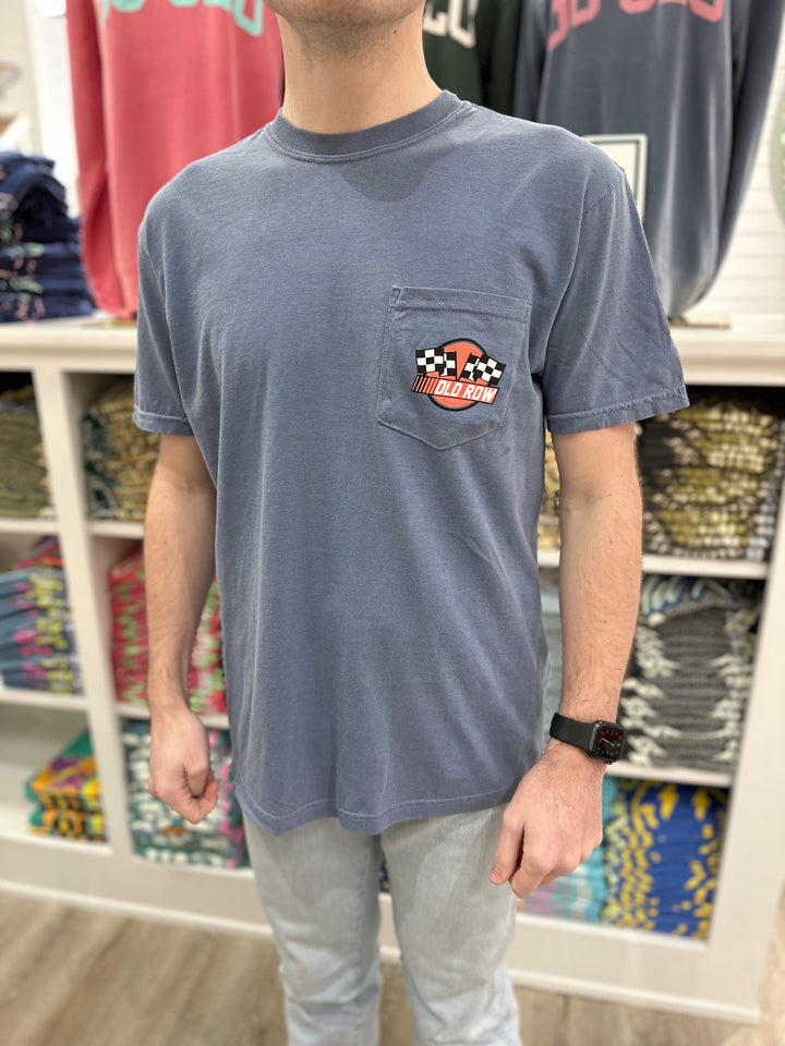 Old Row BDTBAB Racing 2.0 Pocket S/S T-Shirt - Blue Jean