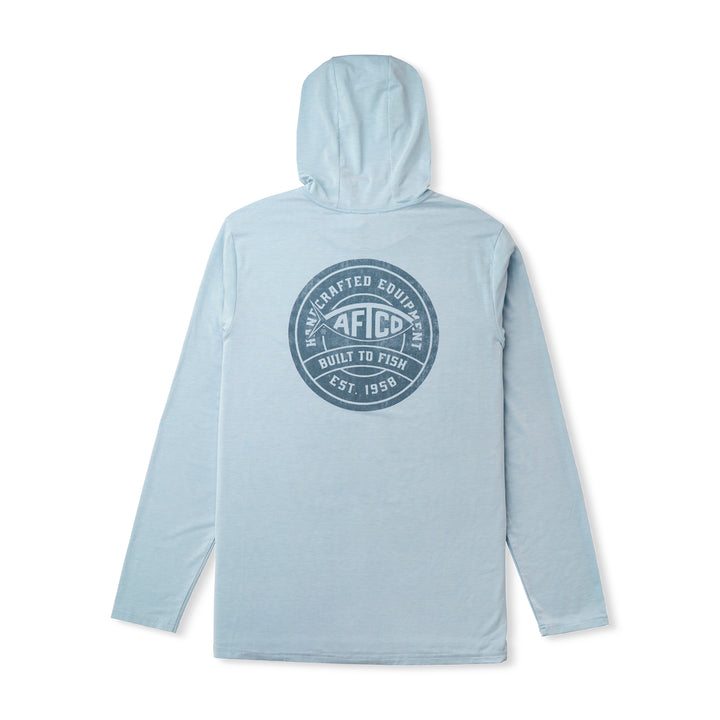 Aftco Men’s Ocean Bound UPF Hoodie - Dusk Heather