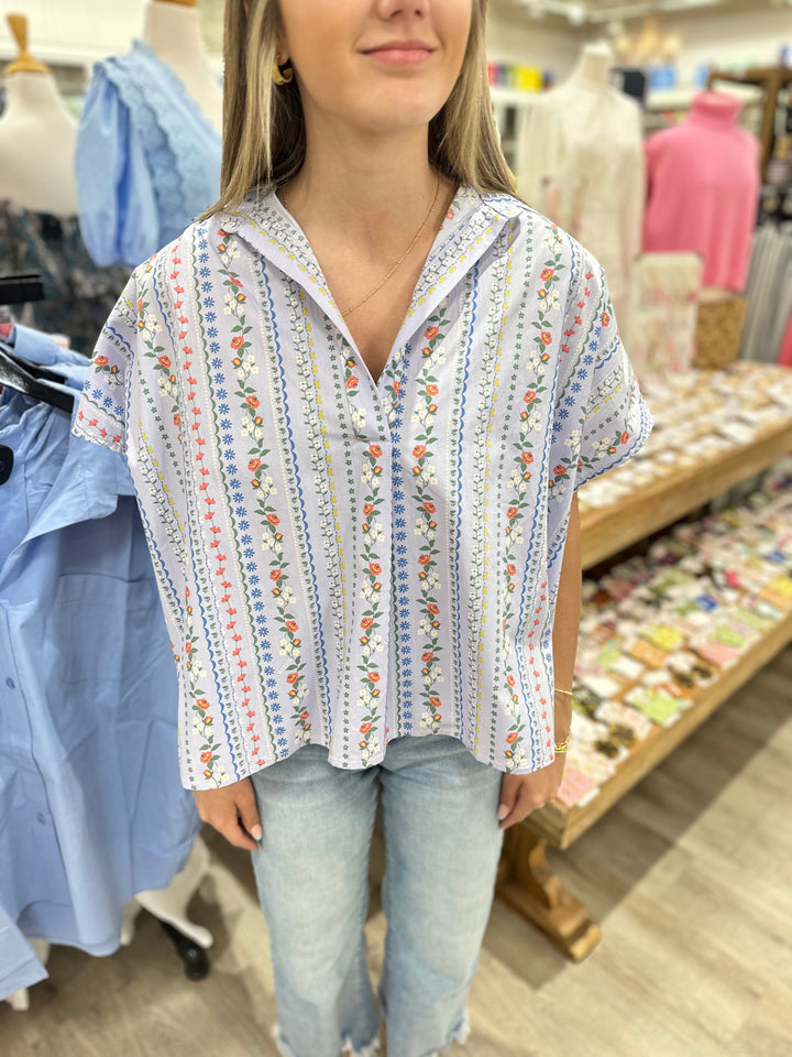 French Vine Collar Top