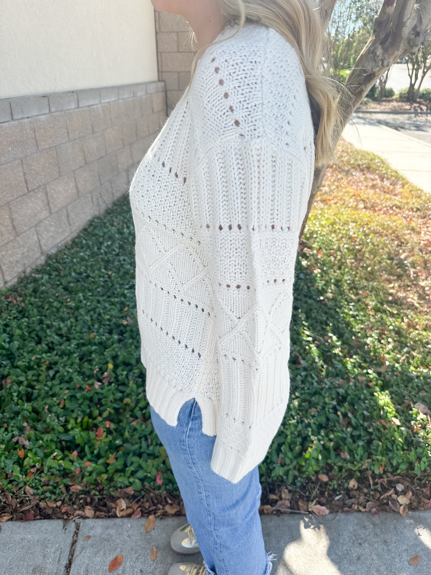 Cento Cable Sweater - Warm White