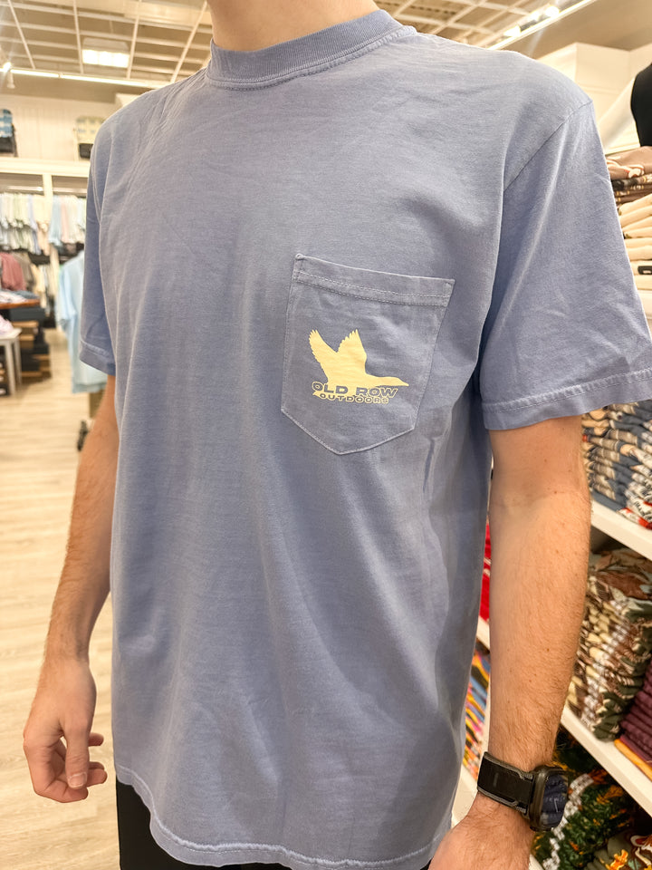 Old Row Outdoors Flying Duck S/S Pocket T-Shirt - Washed Denim