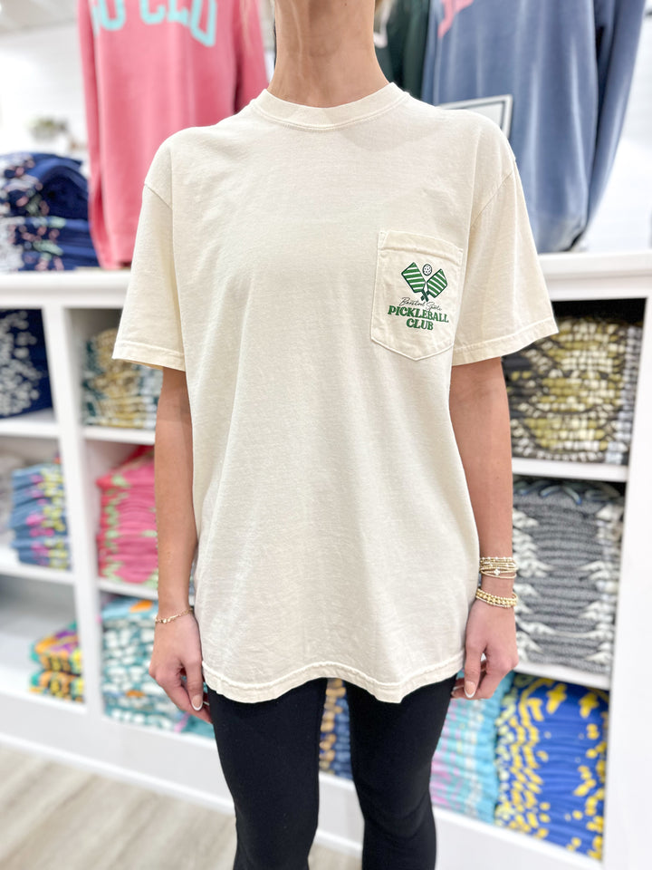 Barstool Sports Pickleball Club Pocket S/S T-Shirt - Ivory