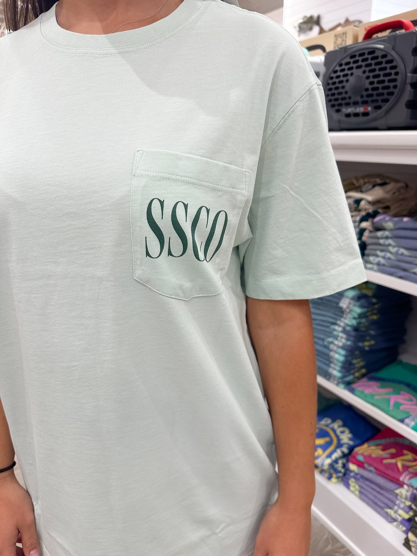 SSCO Women’s Locally Grown S/S Pocket T-Shirt - Cool Mist