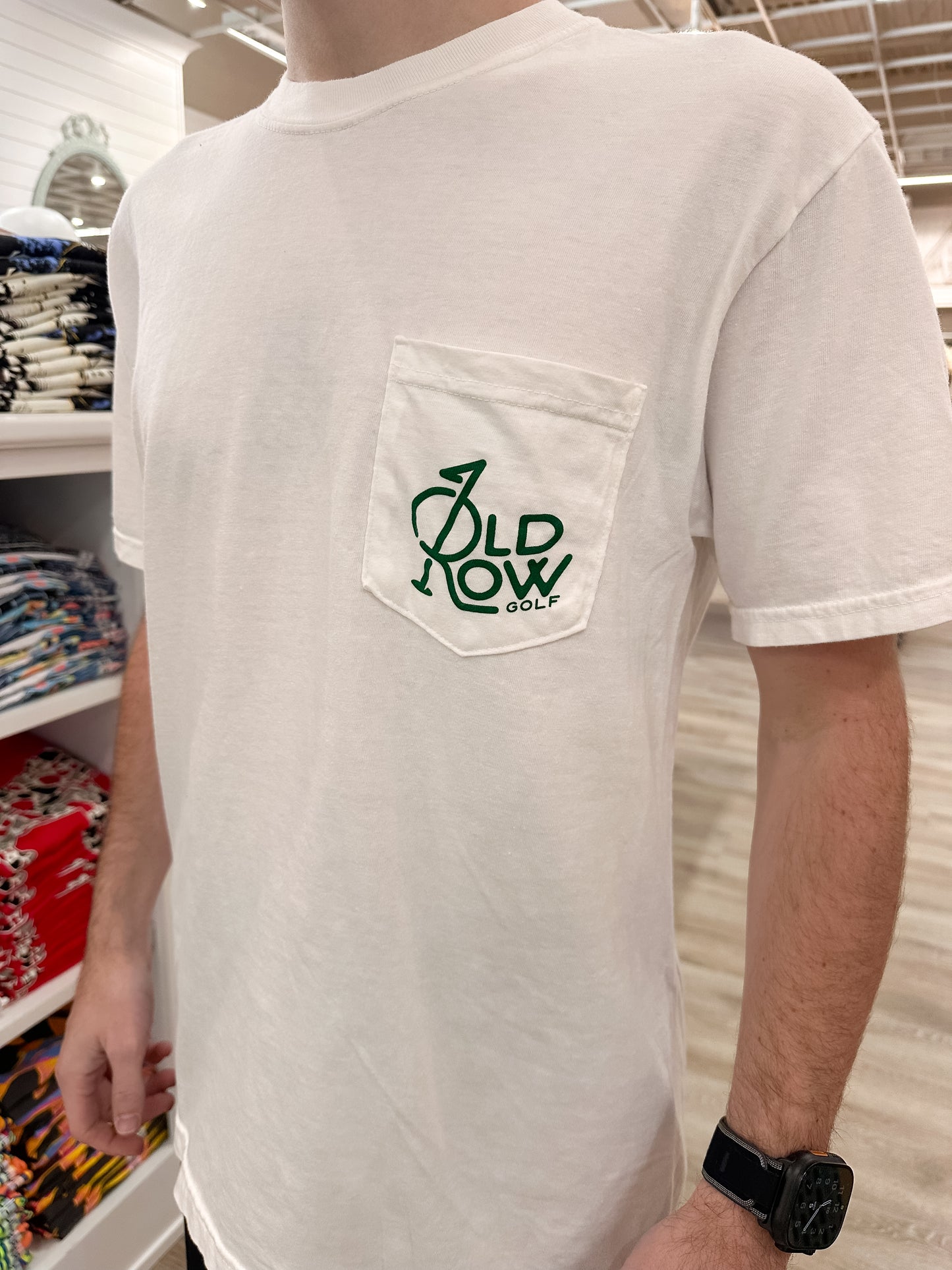 Old Row Golf Flower S/S Pocket T-Shirt - White
