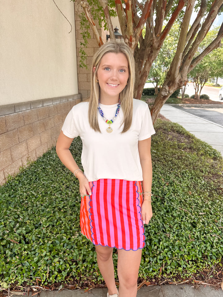 Calvin Scallop Skirt