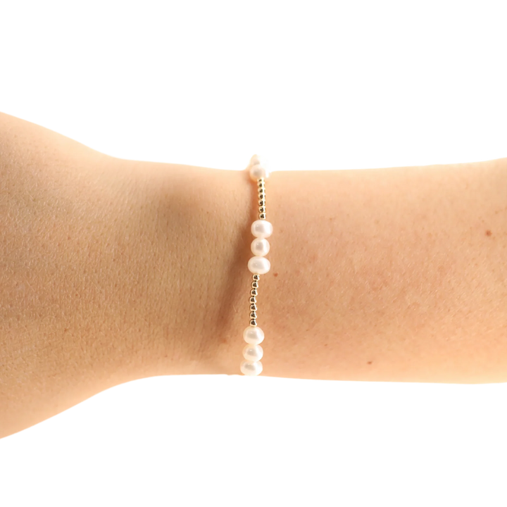 Beaded Blondes ILY Coastal Pearl Bracelet