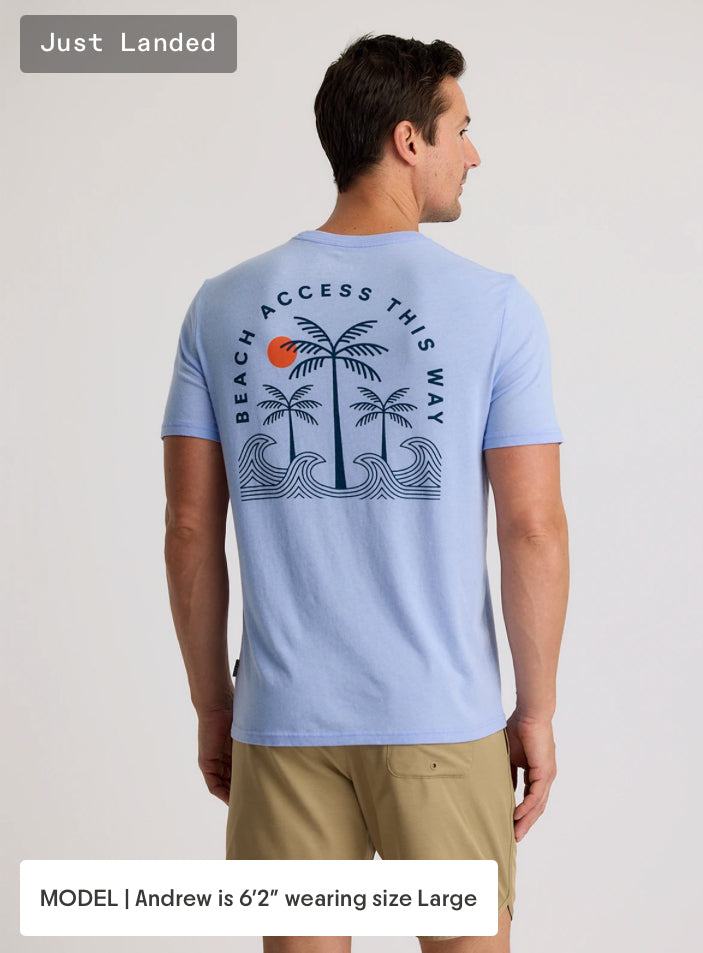 Free Fly Men’s Beach Access Tee - Heather Lavender