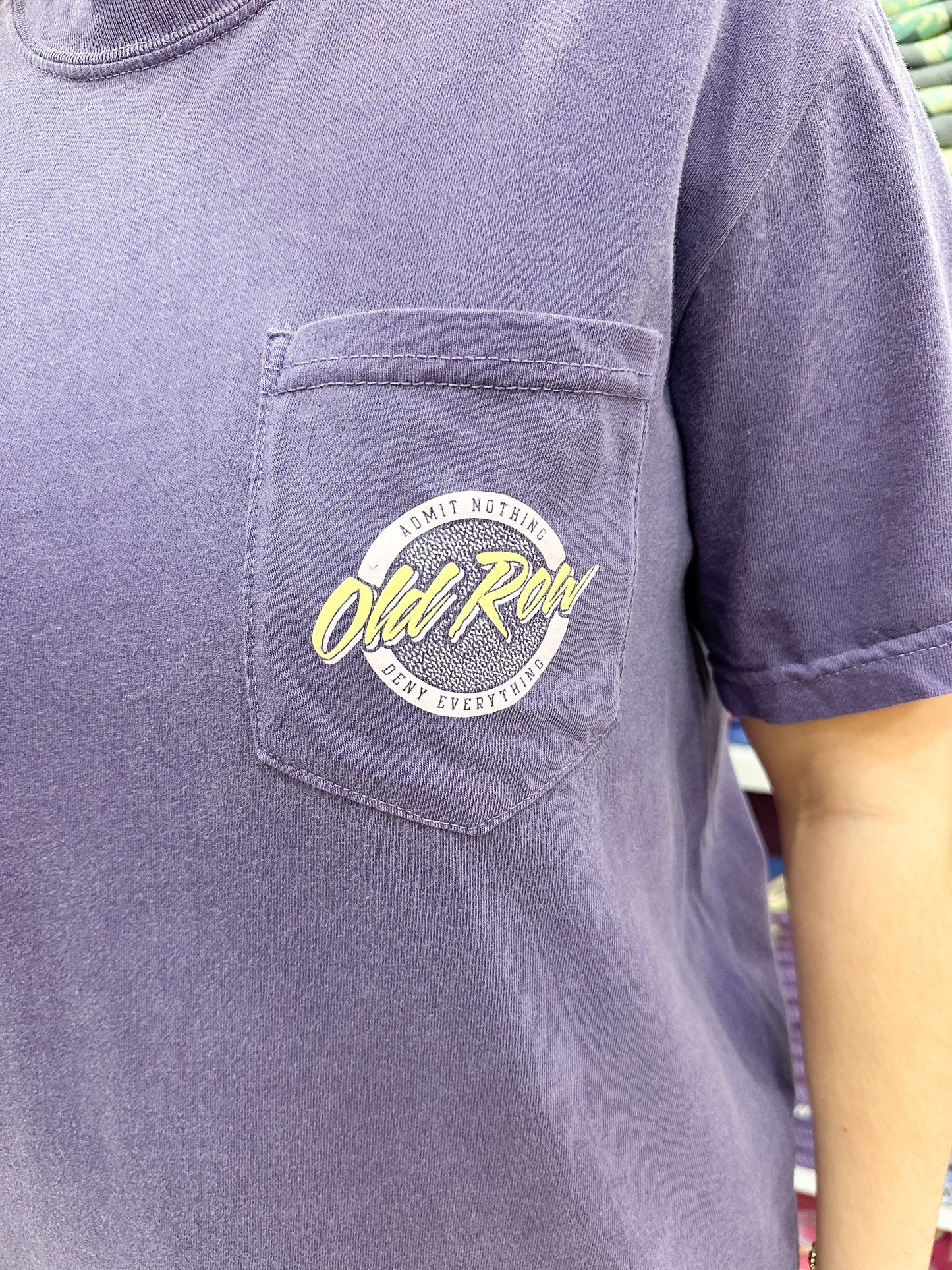 Old Row Circle Logo S/S Pocket T-Shirt - Grape