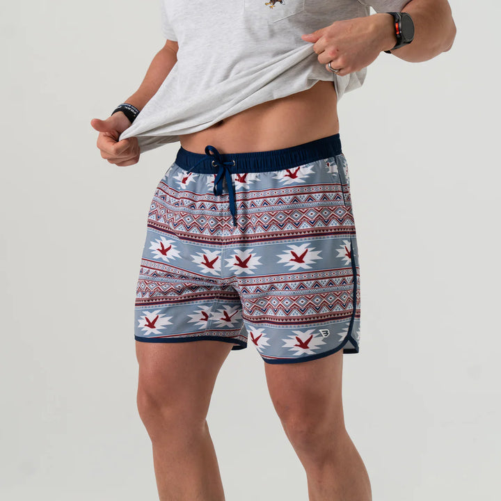 Burlebo Men’s Aztec Duck Swim Trunks