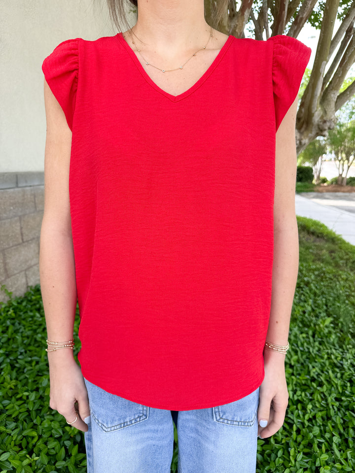 Sassy Scarlet Top