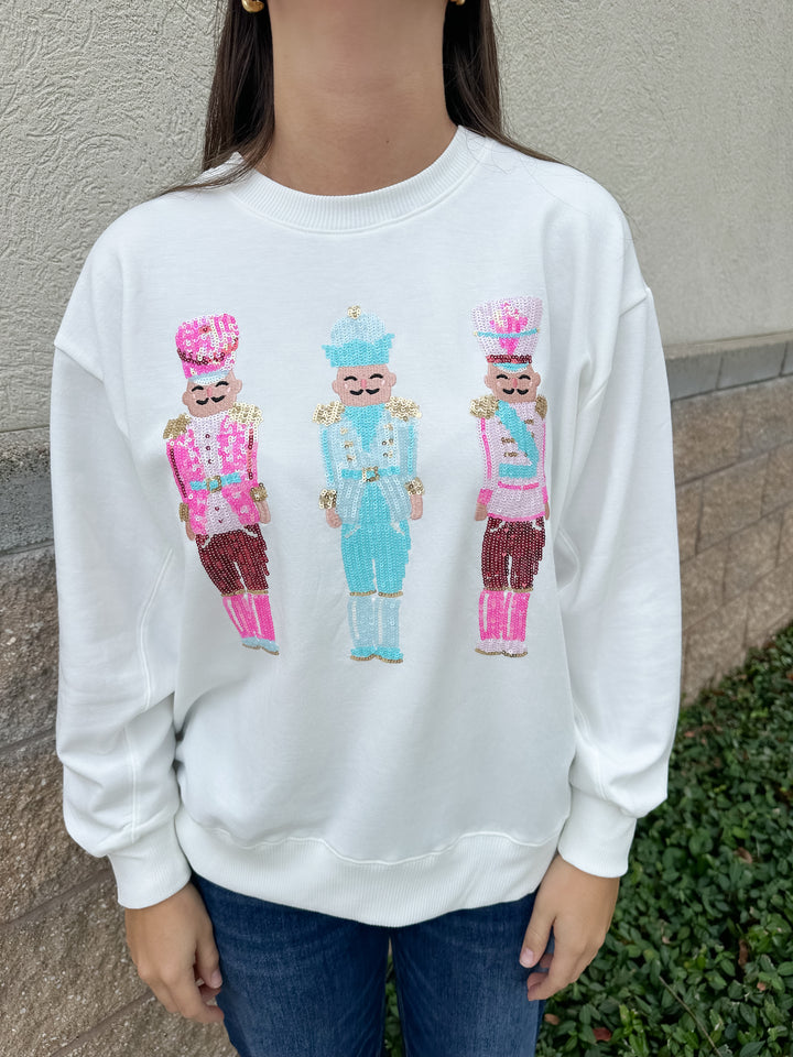 MS Sarah Sweatshirt - Three Nutcrackers