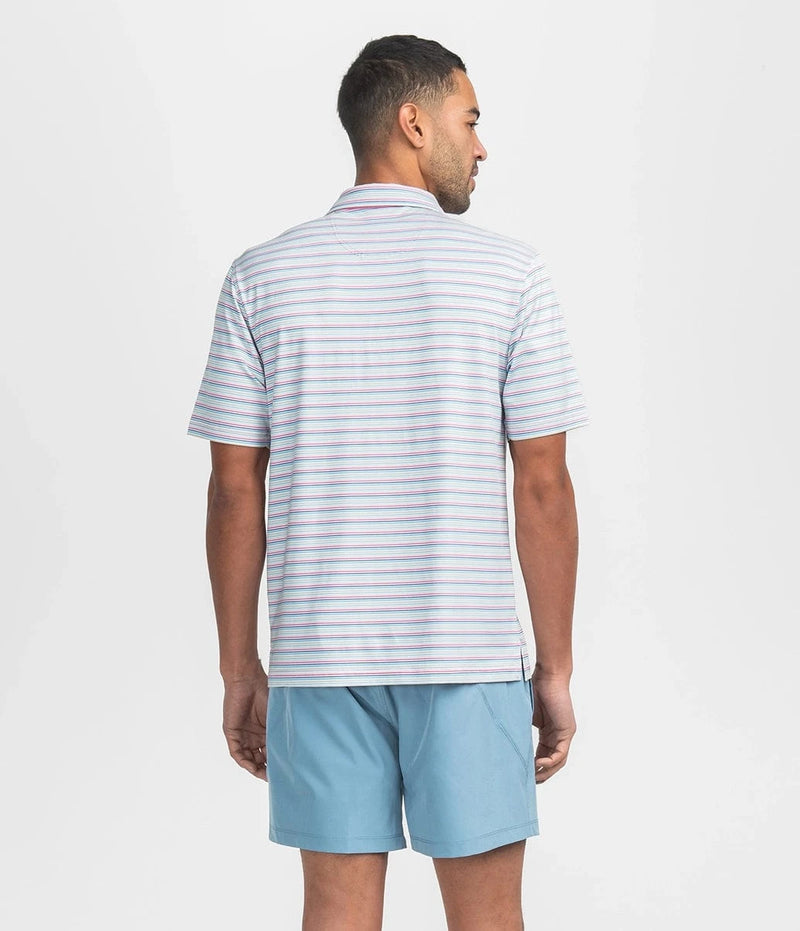 SSCO Men’s Sawgrass Stripe Performance Polo - Crunchberry