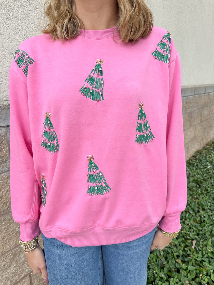 MS Sarah Sweatshirt - Green Trees