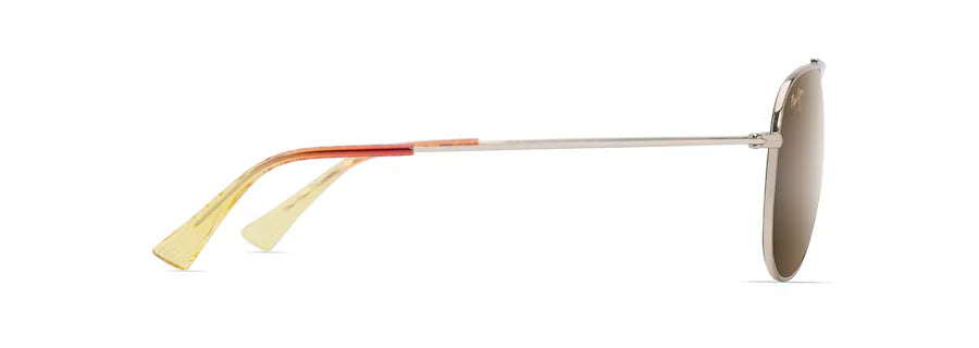 MJ Hauoli Polarized Sunglasses - Shiny Light Gold with Orange & Yellow