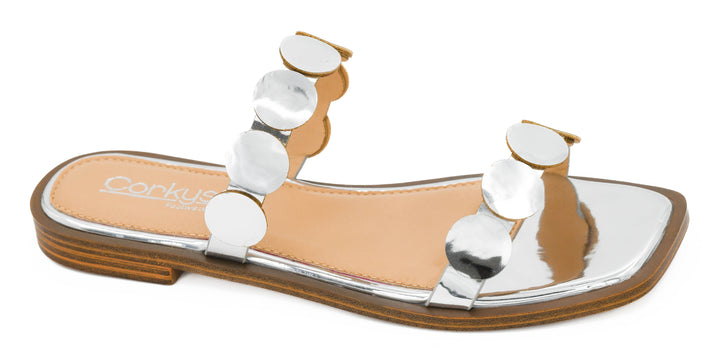 Corky’s Round of Applause Sandal - Silver Mirror Metallic