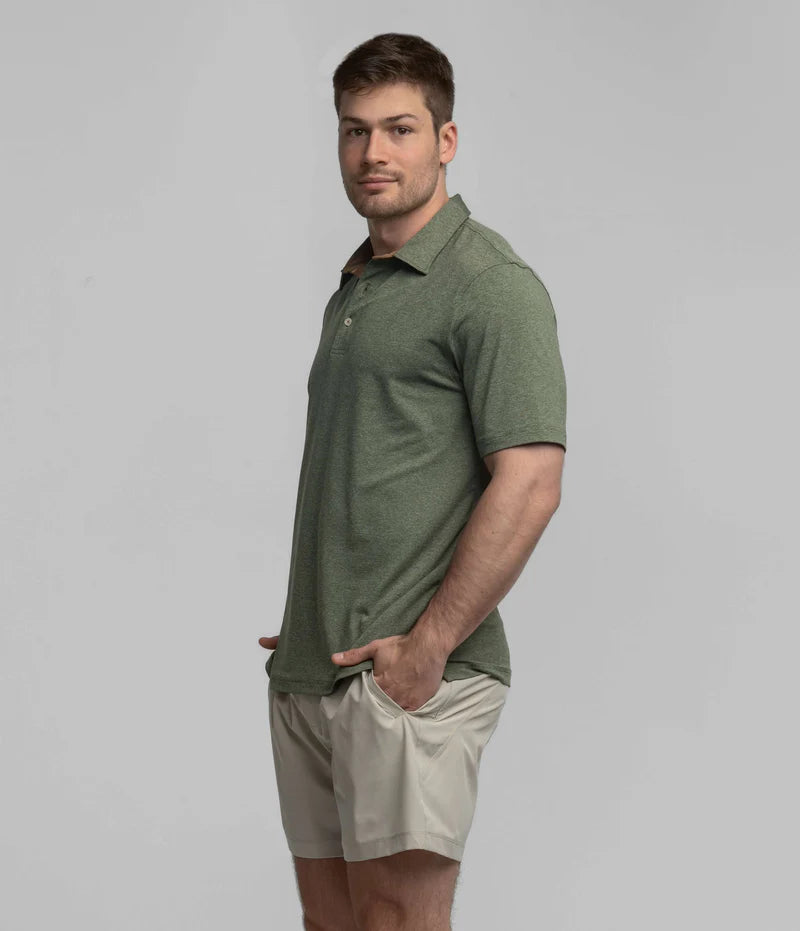SSCO Men’s Grayson Heather Polo - Thyme