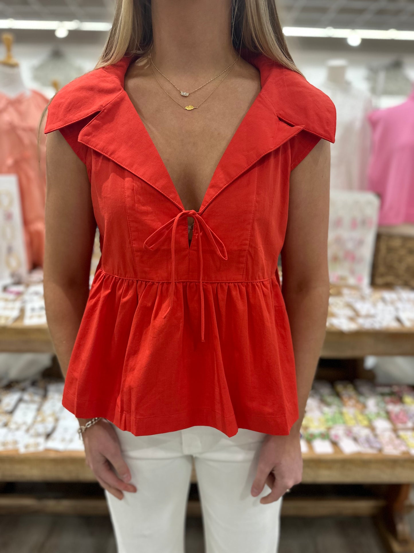 Cindy Collared Top