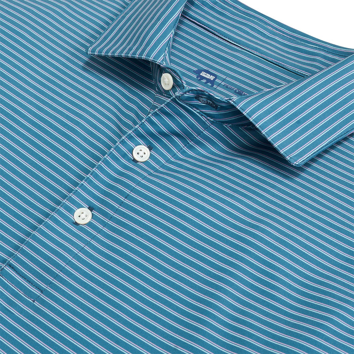 Onward Reserve Scout Stripe Performance Polo - Captain’s Blue