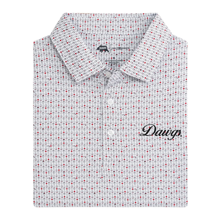 Onward Reserve UGA Dawgs Vintage Script Tailgate Game Printed Performance Polo