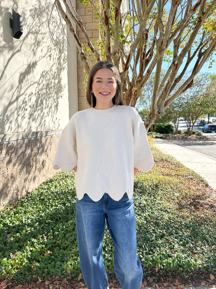 Mason Scalloped Sweater