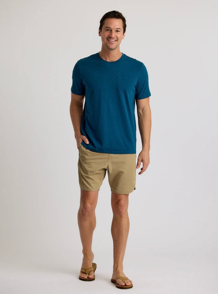 Free Fly Men’s Bamboo Current Pocket Tee - Legion Blue
