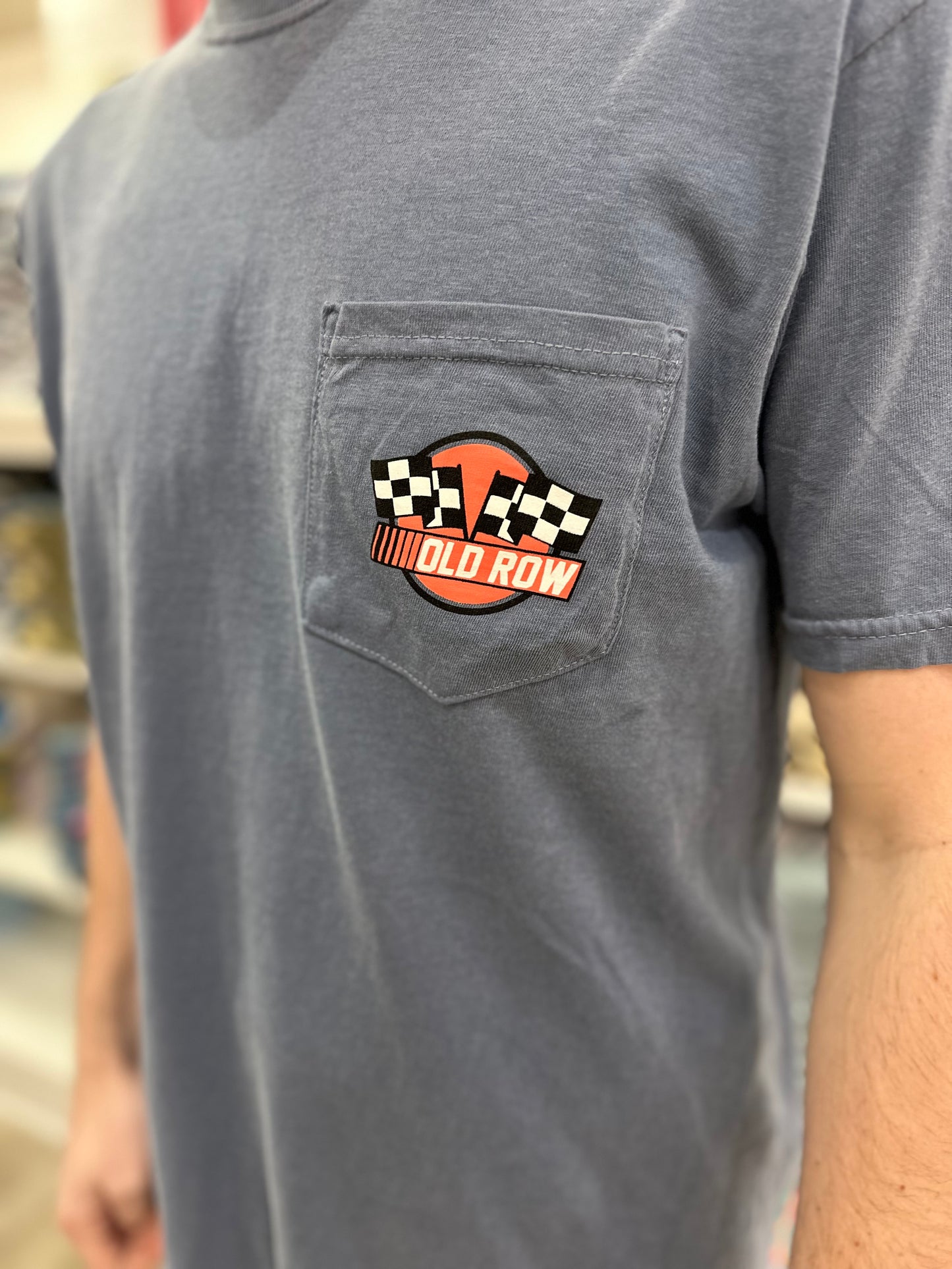 Old Row BDTBAB Racing 2.0 Pocket S/S T-Shirt - Blue Jean