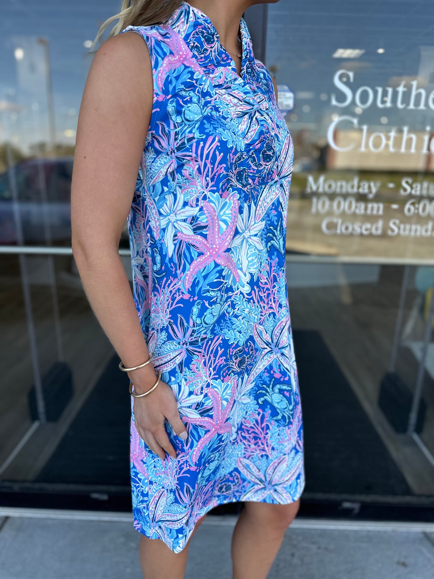 Ivy Collar Dress - Crab