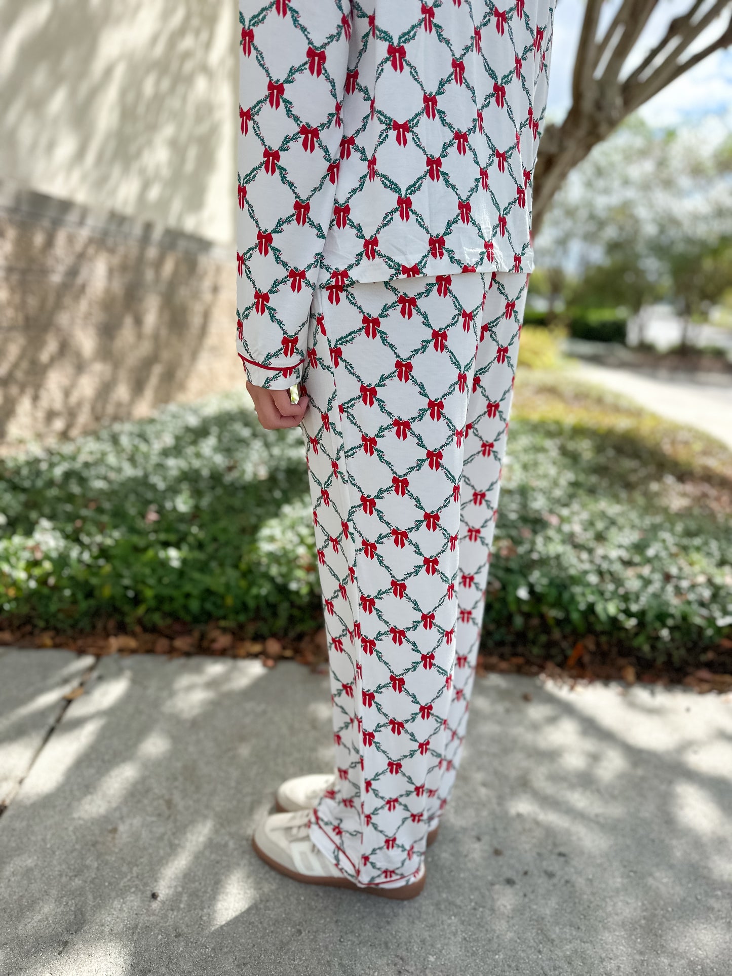 MS Charlotte PJ Pant Set - Lattice Garland