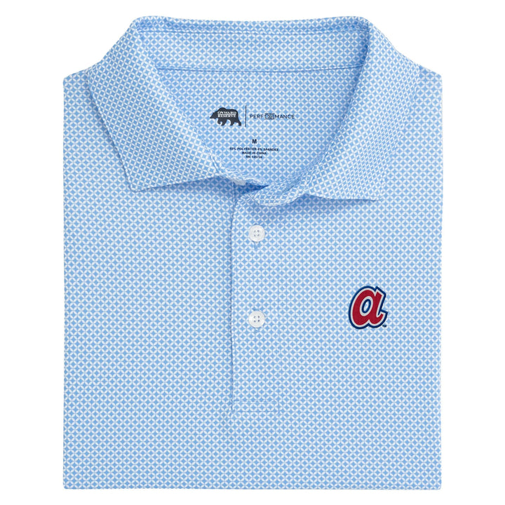 Onward Reserve Atlanta Braves Cooperstown Scope Printed Polo - Sky