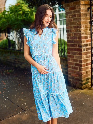 Kari Dress - Pretty Petals Blue