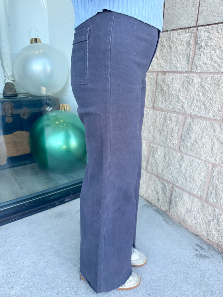 AW Wide Leg Jeans - Charcoal