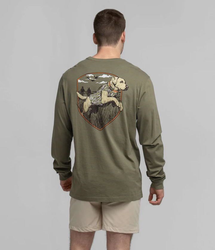 SSCO Men’s Bayou Retriever L/S Pocket T-Shirt - Spanish Moss