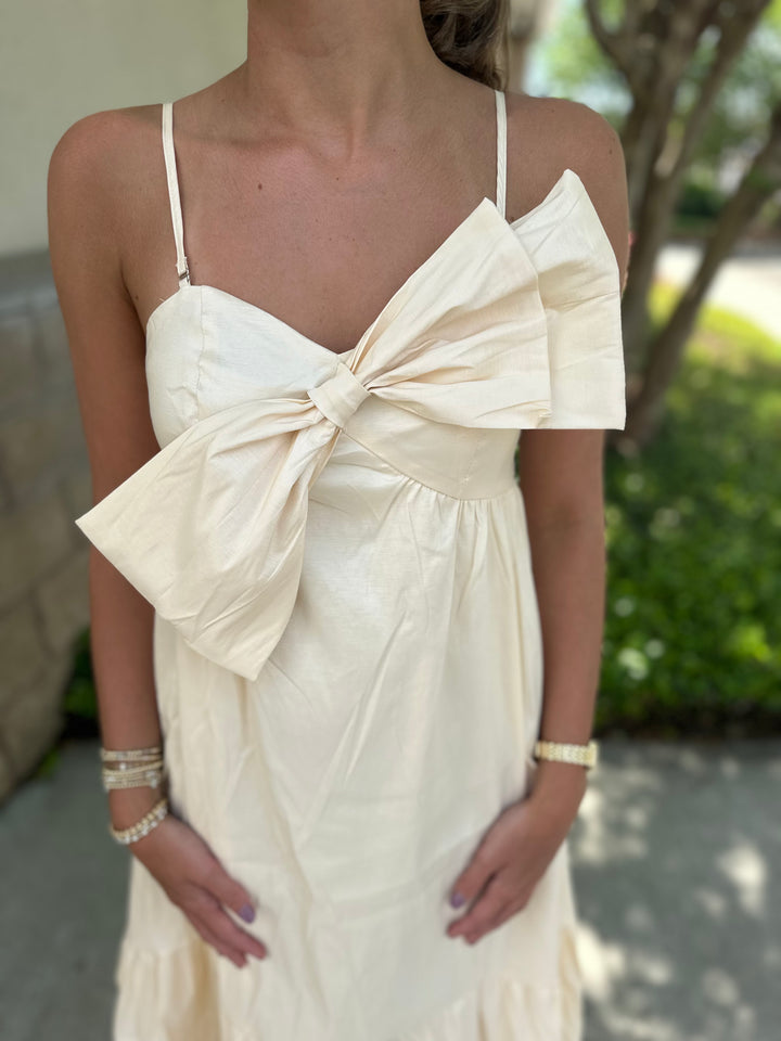 Lydia Bow Midi Dress