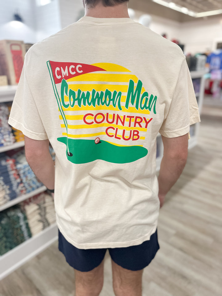 Barstool Golf CMCC Sunset Man S/S Pocket T-Shirt - Ivory