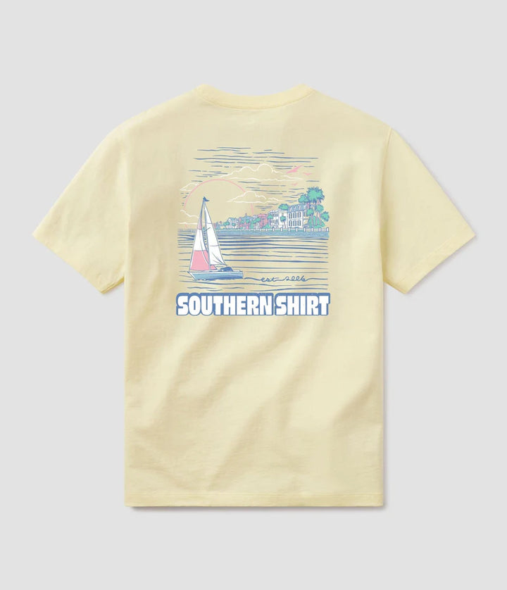 SSCO Women’s Sunset Cruise S/S Pocket T-Shirt - Canary