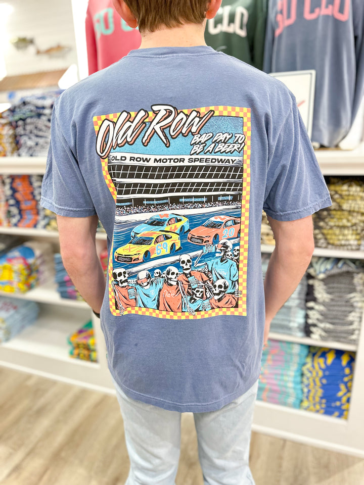 Old Row BDTBAB Racing 2.0 Pocket S/S T-Shirt - Blue Jean